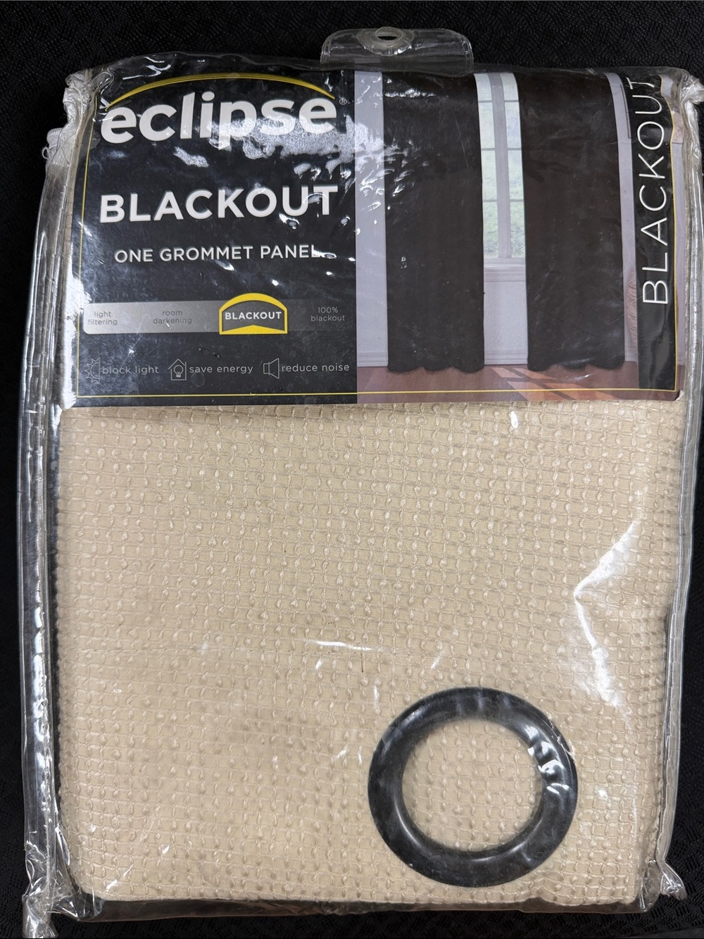 New Eclipse Blackout Grommet Curtain Panel - Beige